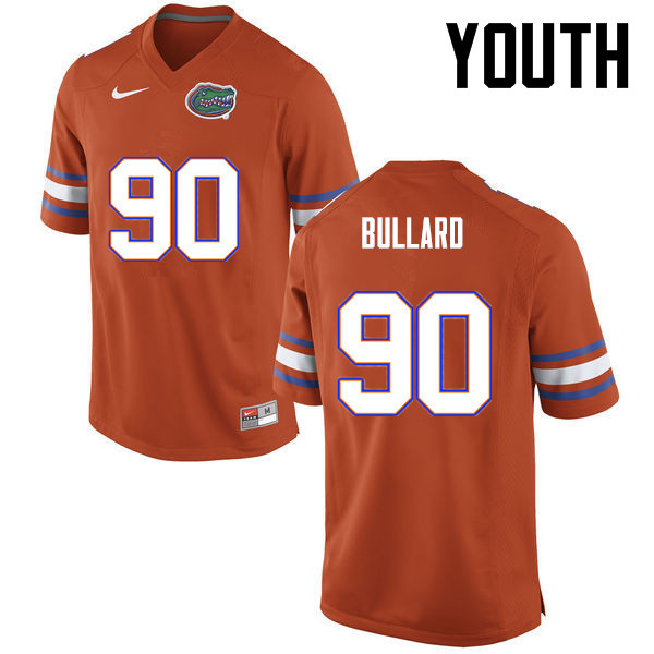 Youth Florida Gators #90 Jonathan Bullard College Football Jerseys-Orange